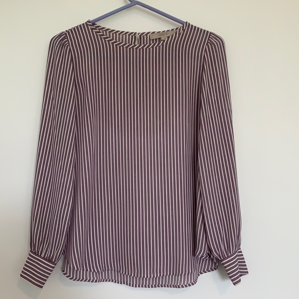 Loft Petite Stripped Blouse